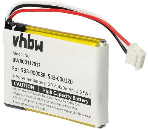 vhbw Akku kompatibel mit Logitech 910-004362, 910-004374, M-RO052, MX Anywhere 2 kabellose Maus (450mAh, 3,7V, Li-Polymer)