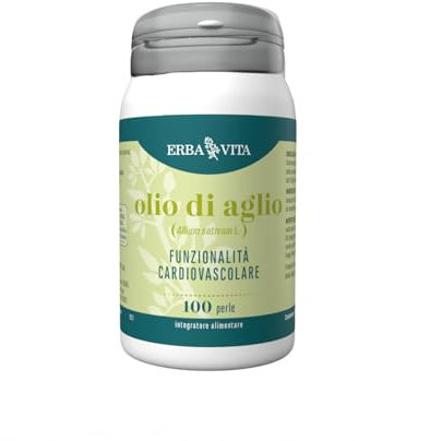 Erba Vita Garlic Oil Food Supplement - 100 Pearls - 100 Units