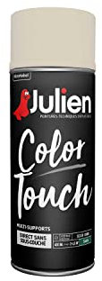 Julien Peinture Aérosol Intérieure et Extérieure Color Touch en Phase Aqueuse - Lin Clair Satin - 400ml