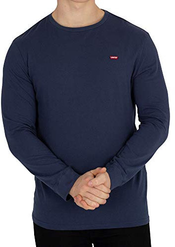 Levi's Herren Long-Sleeve Original Housemark Tee T-Shirt, Cotton + Patch Dress Blues, M