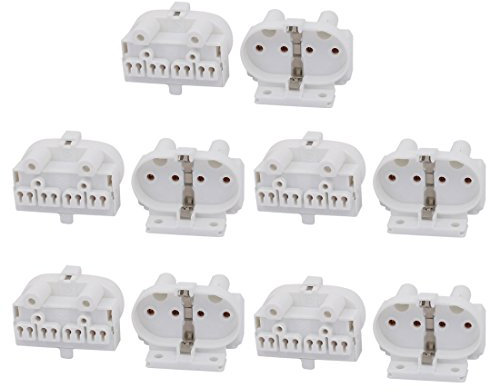 Aexit 10 Unids 2G11-F446 AC 500V 2A H Base de Base de Luz Fluorescente PL Tubo (model: U3893IIVI-3152VZ) Soporte de Lámpara
