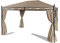 GRASEKAMP Qualität seit 1972 Garten-Pavillon ROM 3x4m mit 2 Seitenteil Sets geschlossen und mit Moskito Netz Party-Zelt Terrassen-Dach