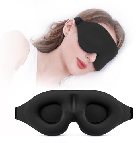 YIVIEW Sleep Mask for Side Sleeper, Complete Light Blocking 3D Sleeping Eye Mask, Soft Breathable Eye Cover for Women Men, Relaxing Zero Pressure Night Blindfold