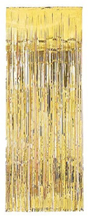PARTY DISCOUNT Vorhang Lametta Metallic Gold, 240 x 92 cm