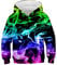 ALISISTER 3D Druck Neuheit Hoodie Kapuzenpullover Kinder Coole Bunt Muster Hooded Pullover Sweatshirt Lässige Party Kapuzenjacke Outwear Tops (L=11-13 Jahre)