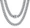 ROWIN&CO Collier Chaîne Argent Homme Acier Inoxydable Maille Cubaine Ras de Cou Collier Gourmette Grosse Maille de 15mm, Chaîne Bijoux Hip hop, 18 20 22 à 35 Pouces