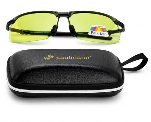 Saulmann® SM7877 Polarisierte & Photochromatische selbsttönende Sonnenbrille, UV-Schutz, für Auto Fahren, Angeln, Golf und andere Outdoor Sport Aktivitäten 🅖🅔🅛🅑
