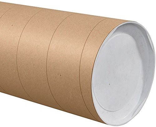 Discount Tag & Label Jumbo Mailing Tubes, 8 x 36, Kraft, 10/Case