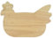 eBuyGB Wooden Chicken Breakfast Board, Kitchen Serving Antipasti Platter Tray, Chopping Board, Cutting Charcuterie, Cheeseboard