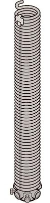 Hörmann 3051919 Ressort de torsion Cône de serrage N° L708 (avec marquage ressort, ressort gauche, pour porte de garage) Argent