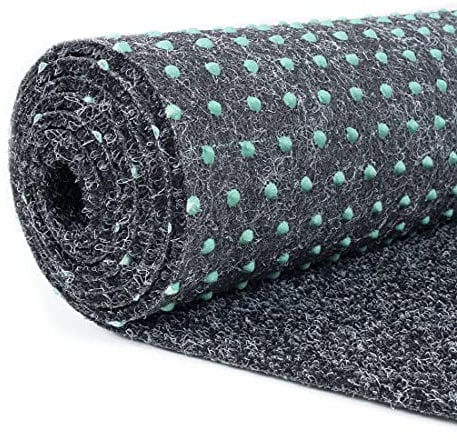 Carpeto Rugs Kunstrasen Balkon Teppich Wasserfest - Kunstrassenteppich Outdoor - Rasenteppich Balkon Meterware mit Noppen - Kunstgras Balkonteppich - Grau - 400 x 500 cm