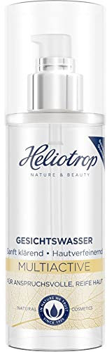 Heliotrop Gesichtswasser für anspruchsvolle, reife Haut, Vegane Gesichtsreinigung mit Rosenwasser und Aloe Vera, Vegane Formel ohne Alkohol, Multiactive Toner, 1 x 150 ml