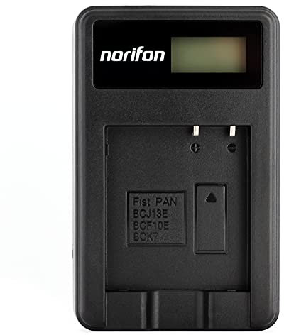 DMW-BCF10 LCD USB Charger for Panasonic Lumix DMC-FH20, DMC-FH22, DMC-FH24, DMC-FH25, DMC-FH3, DMC-FH5, DMC-FS15, DMC-FS6, DMC-FS7, DMC-FT1, DMC-FT4, DMC-FX70, DMC-FX78 Camera and More