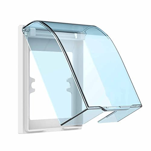 Schalter Stecker wasserdichte Box, Transparente Wasserdichte Steckdosenbox, Transparente Steckdosenbox, Für Badezimmersteckdosen Geeignet, um zu Verhindern, Dass Spritzer in Die Steckdose Spritzen