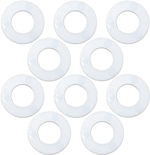 AERZERIX - C48564 - Lot de 10 Rondelles plates en polyamide/PA/nylon M8 Ø extérieur 16mm épaisseur 1.7mm - DIN 125
