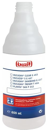 Buzil H310-0600 H 310 Kunststoff Leerflasche für Anwenderlösungen Sanitär, 600ml Kapazität