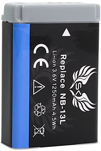 SK Battery Replacement for Canon NB-13L | 1250 mAh | for PowerShot G1 X Mark III / G5 X G9 X Mark II / G7 X Mark II - III / SX720 HS / SX730 HS / SX740 HS