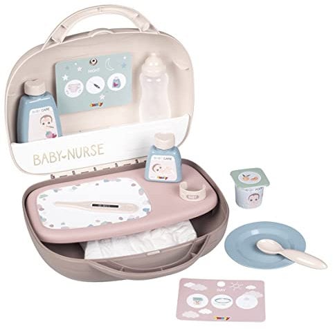 Smoby - Baby Nurse - Vanity - pour Poupons et Poupées - 13 Accessoires Inclus - A Partir de 3 Ans - Fabrication Française