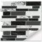 Froadp 30x30cm PVC Adesivi per Piastrelle Autoadesive Pellicola Decorativa Mattonelle Adesiva Ottica per Pareti Mosaico Decorazione Motivo Muro per Cucina Bagno Soggiorno(10 Pezzi, Bianco e nero)