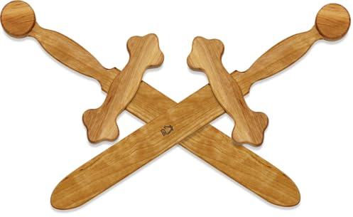 BestSaller 1132 Dolch Edelmann Holz, Natur, geölt, ca. 35 cm (2 Stück)