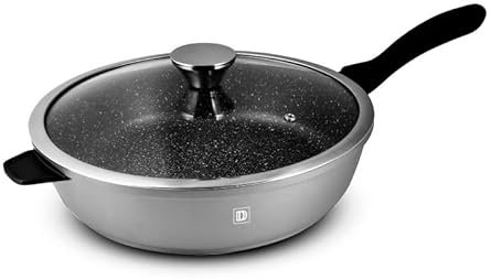 Durand Dupont Sauteuse Grise Fonte D'aluminium 24cm Anti Adhésif Tfi