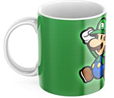 newseny Taza de dibujo de Luigi en fondo verde - 320cl Cerámica