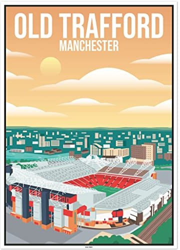 BLN PRINT Old Trafford Manchester (1) - Vintage Travel Poster