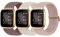 Wanme 3 Stück Armband für Fitbit Versa 2//Versa Lite/Versa SE Armband, Weiches Verstellbares Geflochtenes, Elastisches Nylon für Frauen und Männer