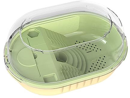 Terrarium für Reptilien, Aquarium Amphibien, Box für Kleintiere, Insekten, Schildkröten, robuster Kunststoff, 34,6 x 24,5 x 17,2 cm