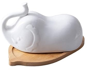 Boîte de Rangement de Beurre avec Couvercle, beurrier avec Couvercle, Fond antidérapant, Assiette de Fruits, boîte à Beurre, Assiette à Beurre en céramique, Stockage de Fromage de Vache