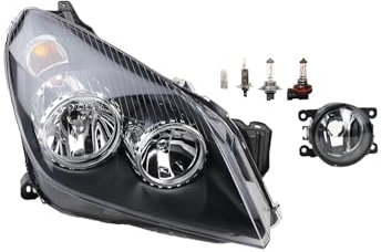 Johns, Scheinwerfer Halogen Front passend für Opel Astra H 03/04- H7 H1 Rechts Beifahr. + Nebelscheinwerfer + Leuchtmittel