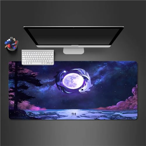 QiHon XXL Mauspad 700x300x2mm Gaming Mauspad Verlängertes Großes Schreibtischauflage mit Einer speziellen Oberfläche verbessert Geschwindigkeit und Präzision für PC Laptop (Koifisch)