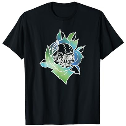 Totenkopf und Rose T-Shirt
