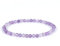 RUBY Perlenarmband Damen Echtes Naturstein Armband Hochwertiges 4mm Edelstein Armband aus facettierte, Amethyst - Inklusive Geschenkbox