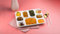 9-Compartment Bagasse Disposable Trays Pack of 25pcs, Gujrati Thali 100% Natural Ideal for Birthday, Indian Weddings Anniversary, BBQs, Picnics, Suitable for Hot & Cold Food, Microwave & Oven Safe