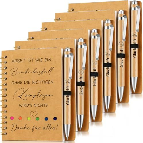 Dankeschön Geschenke für Kollegen,Kleine Geschenke für Kollegen Lehrer Inspirierend,Geschenke für Kollegen Notizblock Beste Danke Geschenk Kollegen Abschiedsgeschenk (6PCS Mit Haftnotizen(10x15cm))