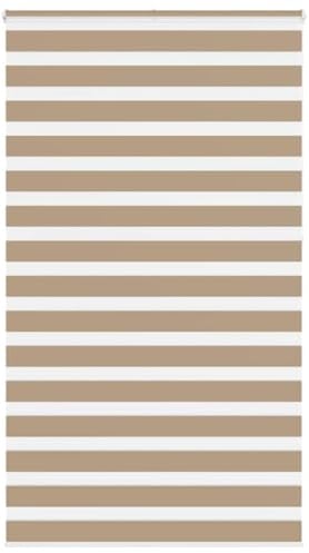 vidaxl zebra roller blinds - sand brown - 130x230 cm - polyester fabric