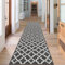 SHACOS Alfombra Pasillo Larga Gris 60x240cm Alfombra Cocina Lavable Antideslizante Alfombra Moderna Pasillo Entrada Felpudo Pasillo Larga Alfombra Hall Entrada para Pasillo Cocina Puerta