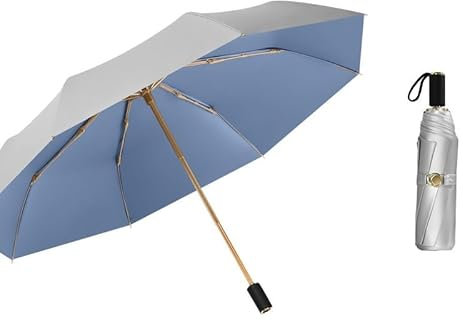 ULTRAWAVE Paraguas Sombrilla de Doble Capa for Mujer Paraguas Reforzado Sombrilla de Color sólido Paraguas para la Lluvia(A)