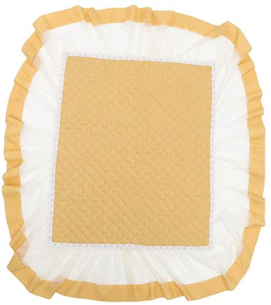 MAGICLULU Mikrowellen-abdeckung Multifunktional Für Nachttisch Kühlschrank Nachttisch 50 X 60 Cm Gelbe Spitzenabdeckung