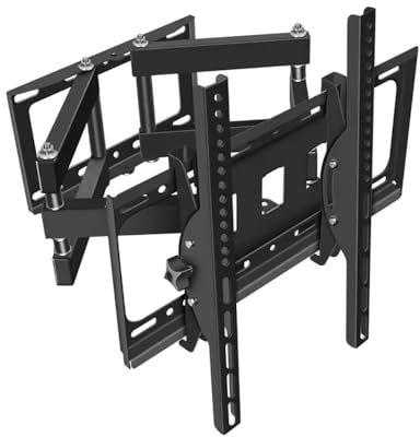 Full Motion TV Wall Bracket for 32-85 Inch TVs, Articulating Swivel Tilt Extendable, 65kg, Black