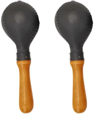 Amagogo 2pcs hölzerne Maracas Musikinstrument mit klarem Sound DIY Holzhand -Percussion Shakers Rasseln für Geburtstagsfeier Gefälligkeiten