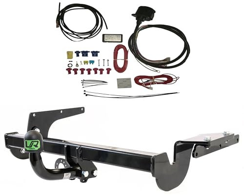 UmbraRimorchi Anhängerkupplung mit Schwanenhals und 13-poliger UniversalElektrosatz, kompatibel mit Audi Q7 03/2006-06/2015