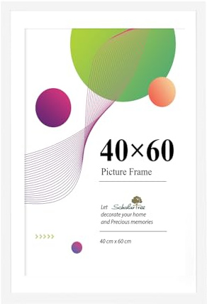 Scholartree 40x60 Rahmen - 1 Packung weiße 40x60 cm Bilderrahmen, Wandfoto-Rahmen