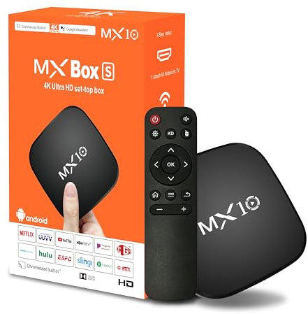 MX10 Android 13.0 ATV Box Quad-Core WiFi 2.4G/5.8Ghz BT4.1 4K AV1 Ultra HD Smart Home Player