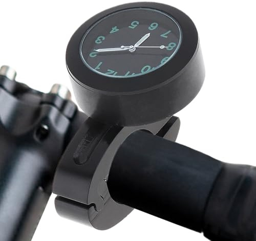 Generisch Motorrad -Armaturenbrettuhr - wasserdichtes Lenkermesser, langlebiger Fahrrad -Uhr | Wetterfestes Zeitpfleger für Roller, E-Bikes, Kreuzer, Pendelfahrzeuge, Fernfahrtfahrten, Garagenzubehör