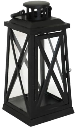 Laterne Harbour schwarz aus Metall H27cm Metalllaterne Landhaus modern - KLEIN