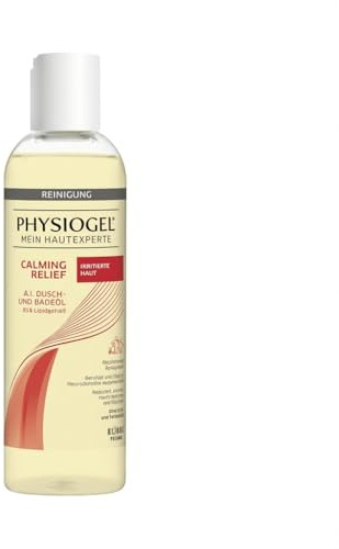 PHYSIOGEL Calming Relief A.I. Dusch- und Badeöl für irritierte Haut, 400 ml | Rückfettendes Reinigungsöl für trockene, juckende oder zu Neurodermitis neigende Haut, spendet Feuchtigkeit