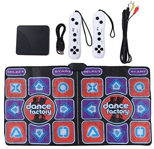 Cryfokt Musik-Tanzpad, Sanft Leuchtende Pfeile, Faltbare Elektronische Tanzmatte, Mehrere Schwierigkeitsgrade für, Teenager, Erwachsene, PVC-Tanzpad mit AV-Kabel für TV-Computer