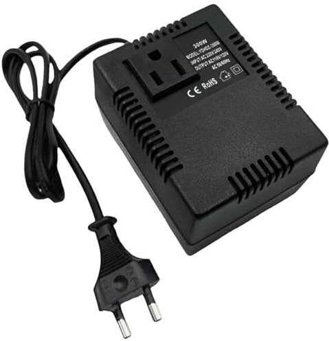 Convertitore di Tensione 220V a 110V 300W, Trasformatore di Alimentazione Step Down Compatto per Dispositivi Elettrici, Adattatore di Corrente Portatile per Viaggio Casa Ufficio